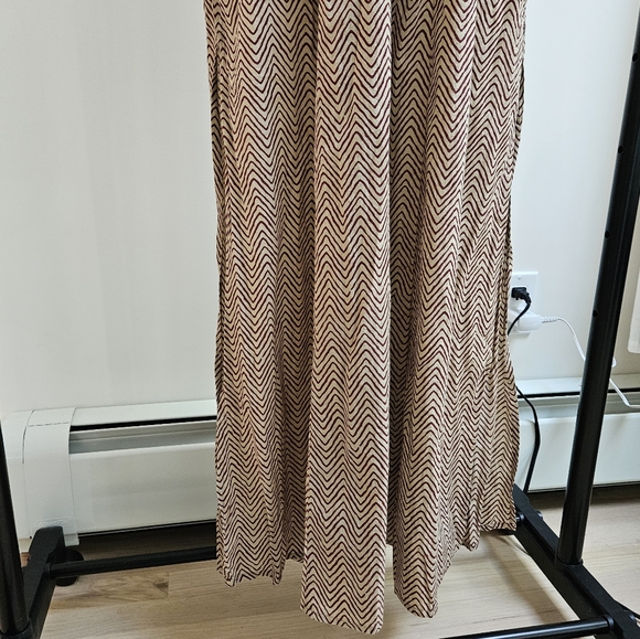 EUC ZhenNymph Foxglove Red Chevron Halter Maxi Dress, Sz S - Picture 3 of 8